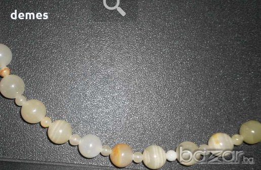  Гердан от естествен мрамор/афганистански нефрит/, снимка 6 - Колиета, медальони, синджири - 20564794