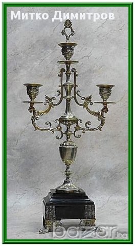 Старинен каминен часовник  в стил Ампир-Комплект от 19в., снимка 2 - Други - 11821028