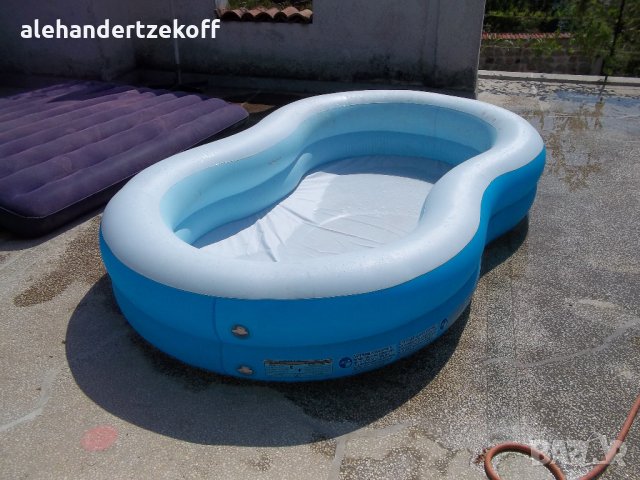 Винилов надуваем басейн басейн с твърд борд надуваем матрак дюшек и легло , снимка 2 - Други стоки за дома - 22645200