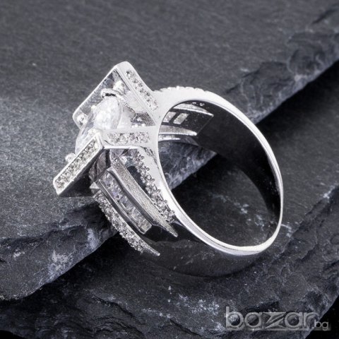 Пръстен с бял сапфир, №59, снимка 3 - Пръстени - 20624226