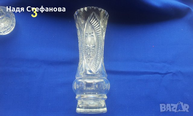 Кристални вазички 3 различни, снимка 10 - Вази - 25646032