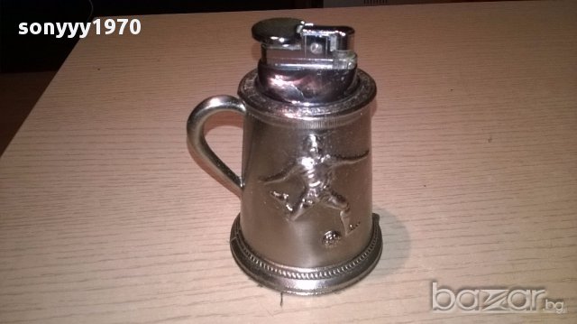 Ретро запалка-халба с футболисти и топка 11/9/7см-внос швеицария, снимка 14 - Антикварни и старинни предмети - 16444657