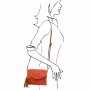 ПРОМО 🍊 TUSCANY LEATHER 🍊 Оригинална плетена дамска чанта от естествена кожа с висулки, снимка 5