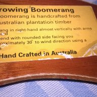 Throuwing boomerang hand crafted in australia-35/5см-внос швеицария, снимка 8 - Антикварни и старинни предмети - 15649362