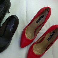 обувки на ток черни и червени, снимка 9 - Дамски обувки на ток - 18093084
