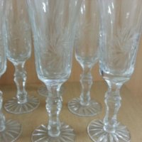  кристални чаши , снимка 3 - Антикварни и старинни предмети - 22297268