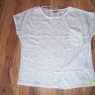 нова бяла лятна блузка с дантелен прозрачен гръб на sity life-размер-л-хл , снимка 6 - Тениски - 7407792
