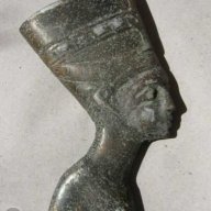   плакет, жена, Египет, 12 см, Нефертити, антика Метал пано барелеф, снимка 1 - Колекции - 10670408