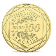 Златна и сребърна монети УЕФА ЕВРО 2016 - 100 И 10 ЕВРО, снимка 2 - Бижутерийни комплекти - 16255943