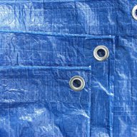 Платнище,покривало, тента за навес чергило брезент полиетиленово,защитно от 2 до 15 м. сини с капси, снимка 15 - Градински цветя и растения - 6980385