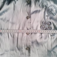 Официална сатенена риза с бродерия, снимка 3 - Ризи - 11913913