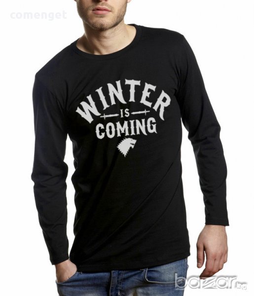 НОВО! Мъжки блузи и тениски GAME OF THRONES ИГРА НА ТРОНОВЕ WINTER Поръчай модел по твой дизайн, снимка 1