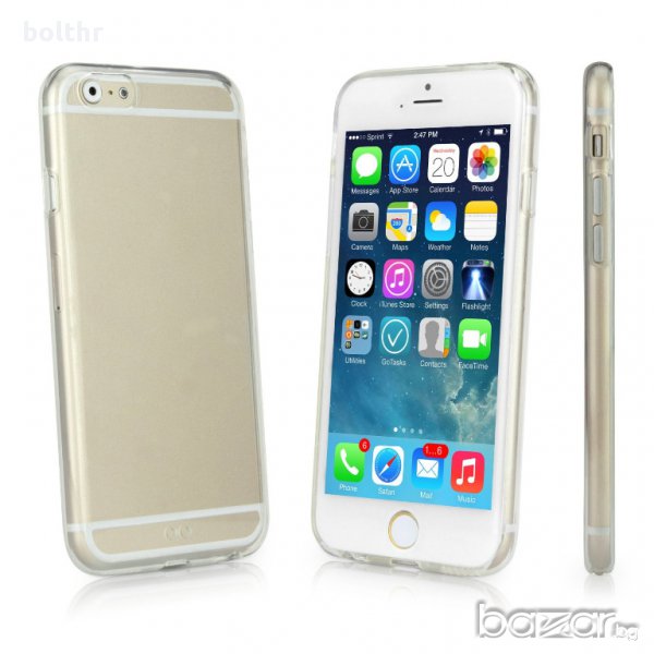 СУПЕРТЪНЪК ПРОЗРАЧЕН ГРЪБ ЗА APPLE IPHONE 6, снимка 1
