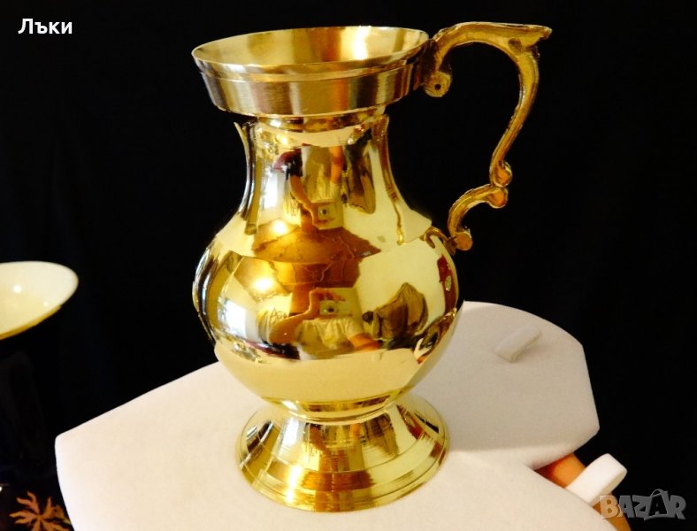 Немска бронзова кана за ракия,барок. , снимка 1