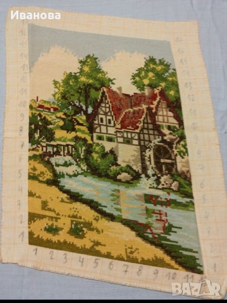 Гоблен Къща в градината без рамка , снимка 1