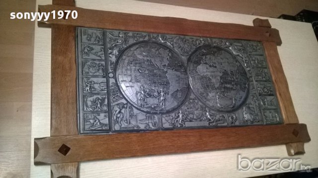 sold out//ПОРЪЧАНА-Масивна картина-олово/дърво 95/57см-внос швеицария, снимка 3 - Антикварни и старинни предмети - 16707329