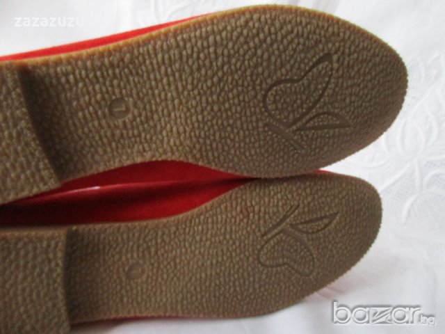 ЛОУФЪРИ на CAPRICE от ЕСТЕСТВЕНА КОЖА ЦВЯТ ЧЕРВЕН, снимка 6 - Дамски ежедневни обувки - 21143990