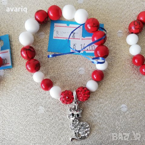 Намалени от14лв-Мартеници с естествени камъни и висулка. Мартеница, снимка 5 - Гривни - 24517675