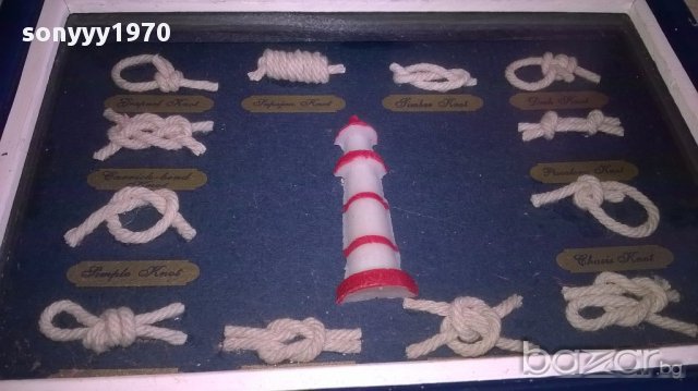 Картина моряшки възли в рамка-17/12см-внос швеицария, снимка 6 - Антикварни и старинни предмети - 14517812