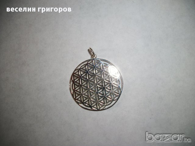 сребърна висулка "цветето на живота", снимка 4 - Колиета, медальони, синджири - 6034280