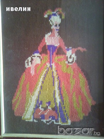 гоблен-барокова дама, снимка 3 - Гоблени - 10764066