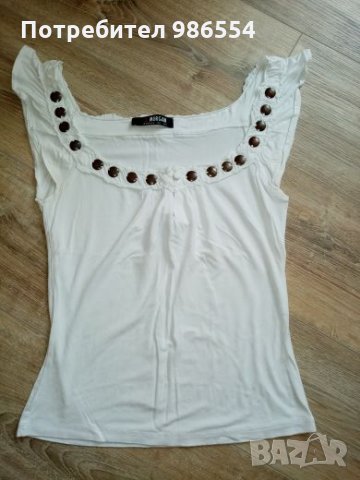 Бял потник и къси панталони размер S Morgan, снимка 3 - Потници - 26151023