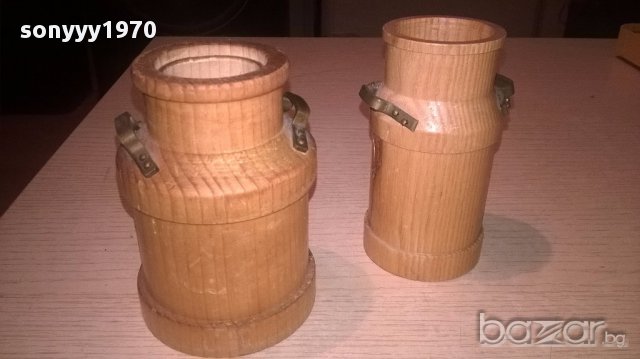 Ретро колекция-гюм 2бр-дърво/месинг-10/7/6см-внос швеицария, снимка 2 - Антикварни и старинни предмети - 17364113