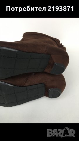 Равни велурени остри ботуши Maria Mare номер 38, снимка 8 - Дамски ботуши - 24290458