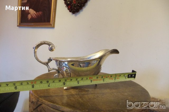 Стар масивен посребрен - Съд !  (01061), снимка 5 - Други стоки за дома - 13403089
