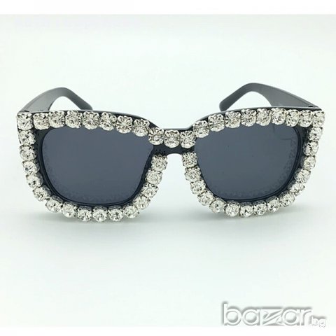 лукс слънчеви очила котешки с кристали, снимка 2 - Слънчеви и диоптрични очила - 16054275