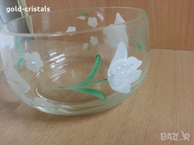 Кристална купичка  рисувана , снимка 6 - Антикварни и старинни предмети - 22662200