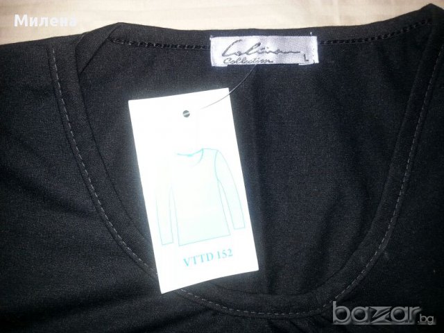 Нова! Черна дамска блуза L размер, снимка 2 - Туники - 16434845