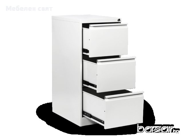 Метален шкаф за папки кардекс с три чекмеджета 102/46/62см, снимка 3 - Гардероби - 16371433