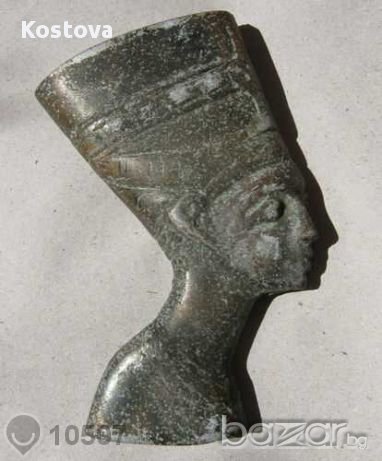   плакет, жена, Египет, 12 см, Нефертити, антика Метал пано барелеф