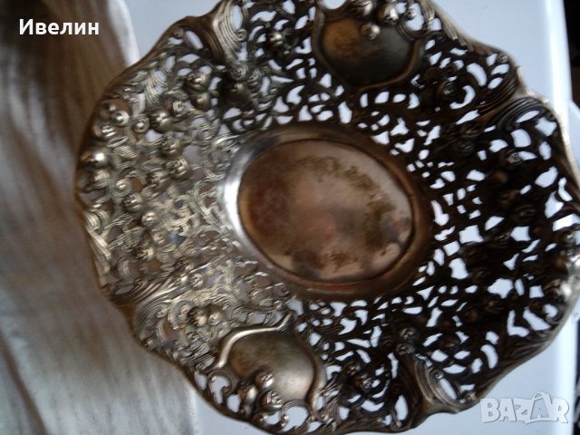 старинна посребрена фруктиера,купа, снимка 2 - Антикварни и старинни предмети - 21575915