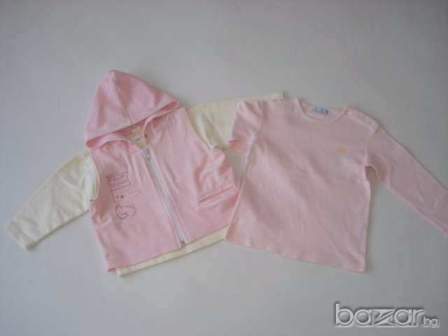 Две блузки и елече за момиче, 092 см. , снимка 3 - Бебешки блузки - 16394270