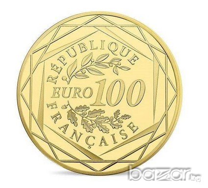 Златна и сребърна монети УЕФА ЕВРО 2016 - 100 И 10 ЕВРО, снимка 2 - Бижутерийни комплекти - 16255943