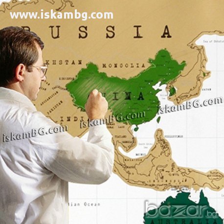 Скреч карта на света - код 1078, снимка 6 - Други - 13596212