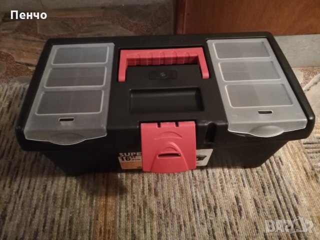 Кутия куфар пластмасов за инструменти с органайсер 16“ нов за риболов за колата за излет, шкаф , снимка 2 - Други инструменти - 22210583