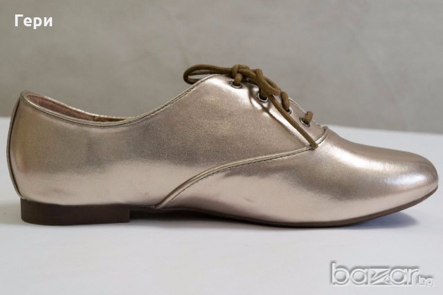 Златисти равни дамски обувки Gal·latea in Red, снимка 5 - Дамски ежедневни обувки - 10604604