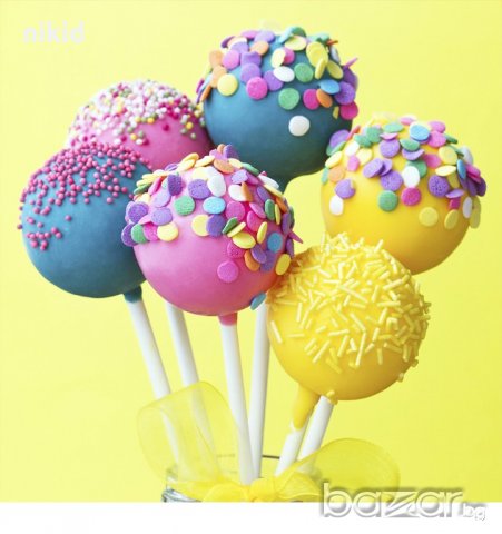 pops cakes Lollipop Pop Cake Попскейк 12 20 близалки сфера силиконов молд за кейк поп попс, снимка 3 - Форми - 20618934