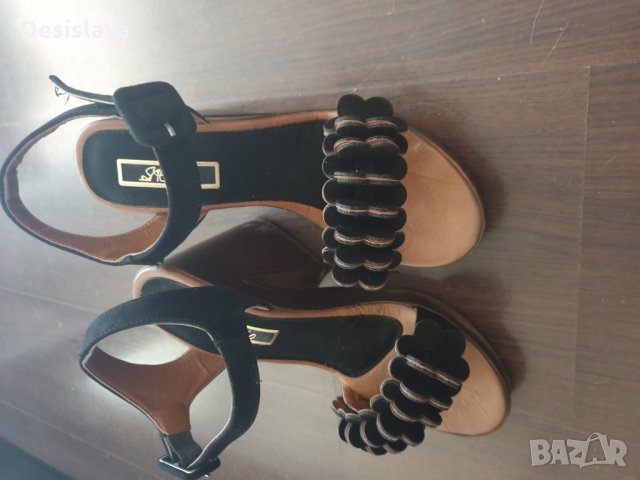 Черни сандали на платформа , снимка 2 - Сандали - 24802465