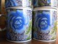 Стилни малки чашки за кафе на сини рози, снимка 4
