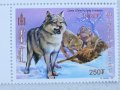  Вълк-4 марки, 2000 г., Монголия, снимка 2
