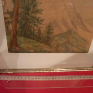 Акварел-"Планински пейзаж", снимка 3 - Антикварни и старинни предмети - 15597930