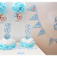 Украса и аксесоари за детски рожден ден на тема Елза от Замръзнаото кралство Frozen , снимка 3 - Други - 23840477