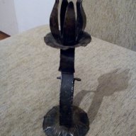 Свещник от ковано желязо, снимка 3 - Антикварни и старинни предмети - 17479196