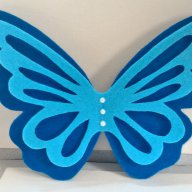 Ръчно изработена покана пеперуда от филц, снимка 5 - Други - 14911192