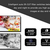 1 Mpx HD 720p AHD CCTV Охранителна Ден/Нощ Камера с IR-CUT Филтър 20 Метра Нощно Виждане, снимка 7 - HD камери - 20021980