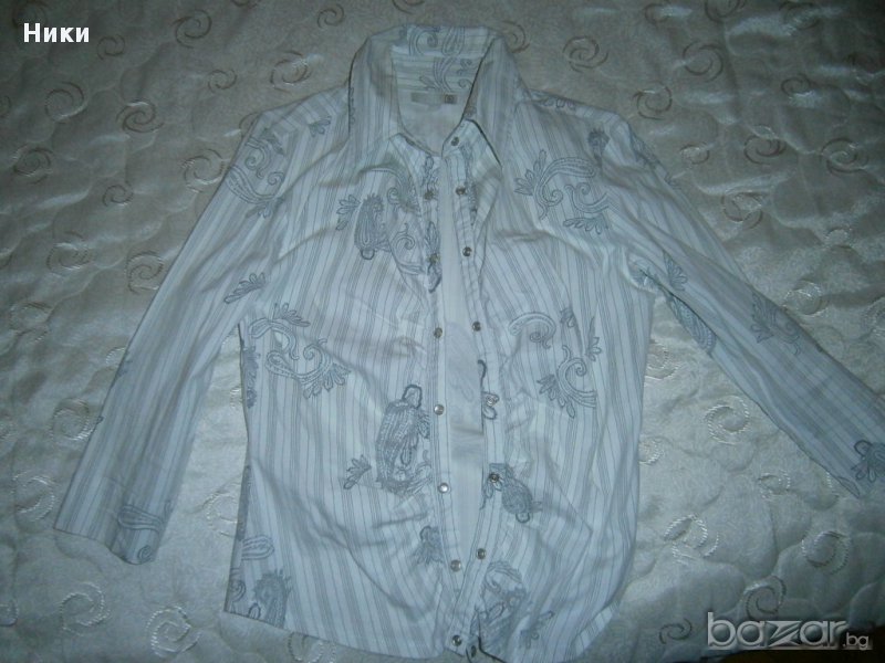 Дамска ластична риза 7/8 ръкав -Л размер, снимка 1